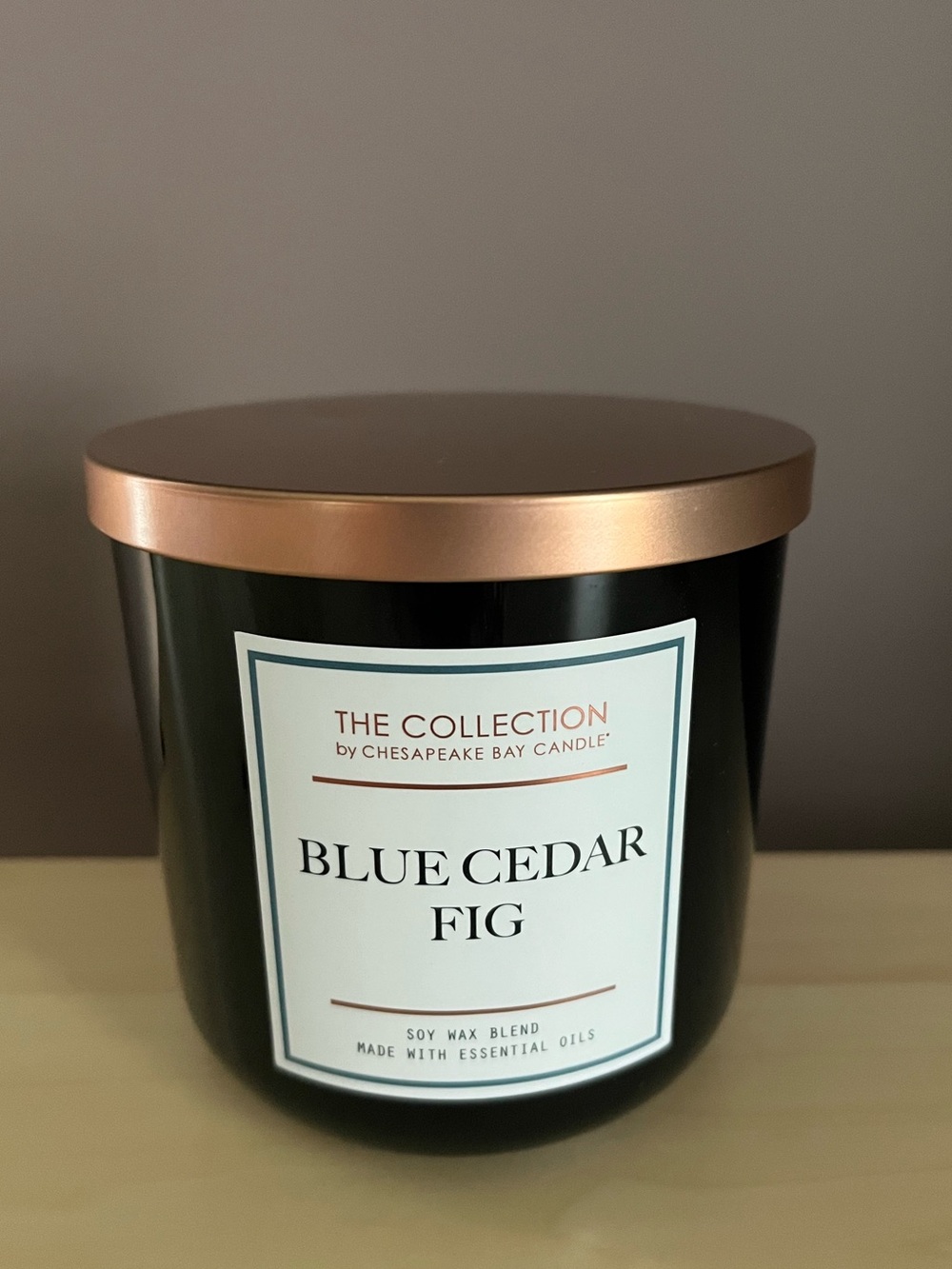 The Collection Chesapeake Blue Cedar Fig 12 Oz Two Wick Soy Blend Candle